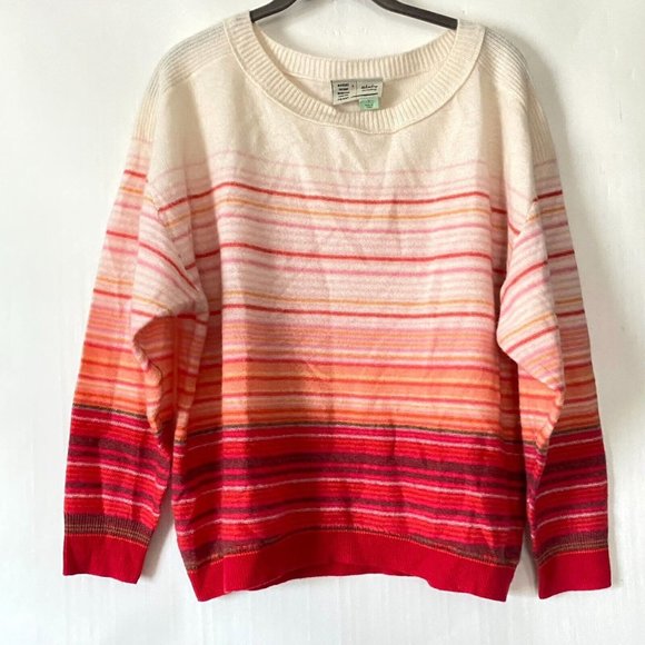 Anthropologie Sweaters - Anthropologie Saturday Sunday 100% Cashmere Sweater Sz S Striped LS Crew NWOT